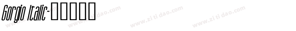 Gorgio Italic字体转换